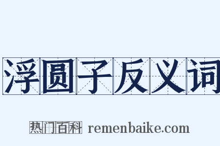 浮圆子反义词是什么意思的图片